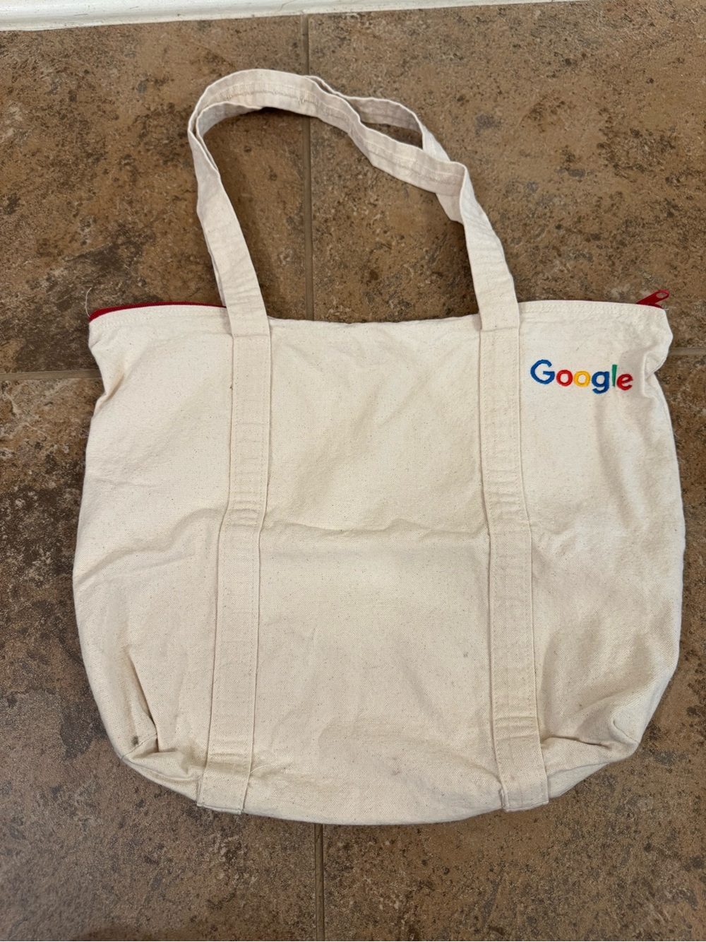 Google Zippered Canvas Tote